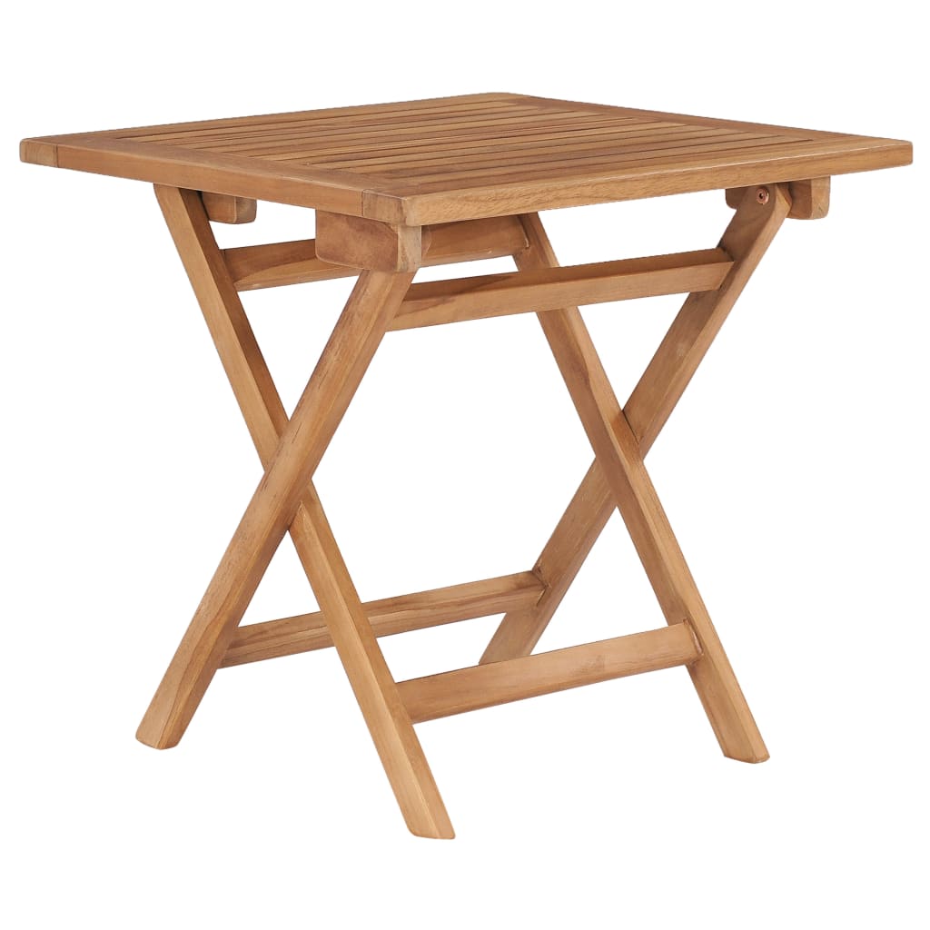 foldbart havebord 45x45x45 cm massivt teaktræ billede