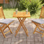 bordplade 60x60x2,5 cm massivt teaktræ