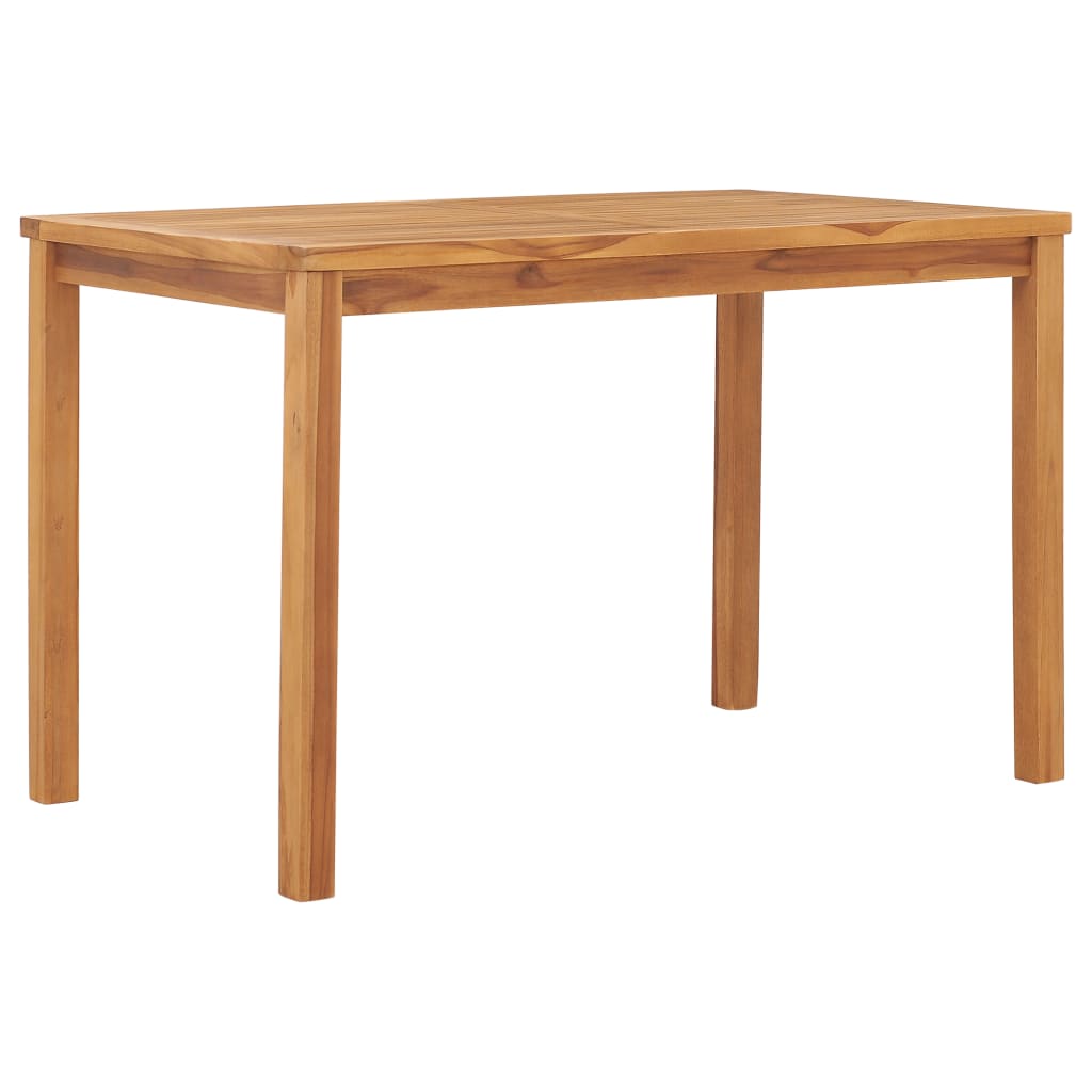 havebord 120x70x77 cm massivt teaktræ billede