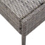 havesofasæt 5 dele med hynder polyrattan grå