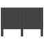 sengegavl med mønster 140x200 cm stof mørkegrå