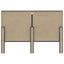 sengegavl med mønster 140x200 cm stof mørkegrå