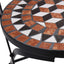 bistrosæt 3 dele mosaikdesign keramiske fliser terracotta