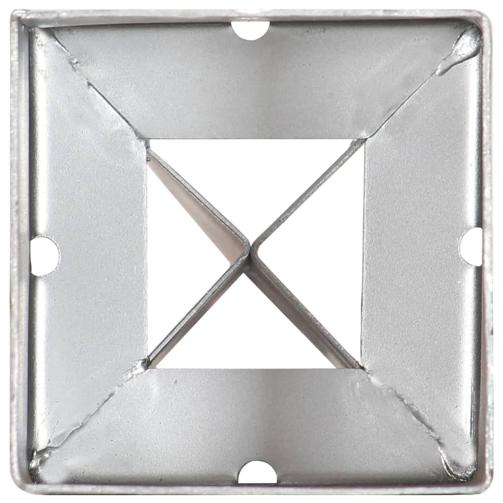jordpløkker 12 stk. 9 x 9 x 90 cm galvaniseret stål sølvfarvet