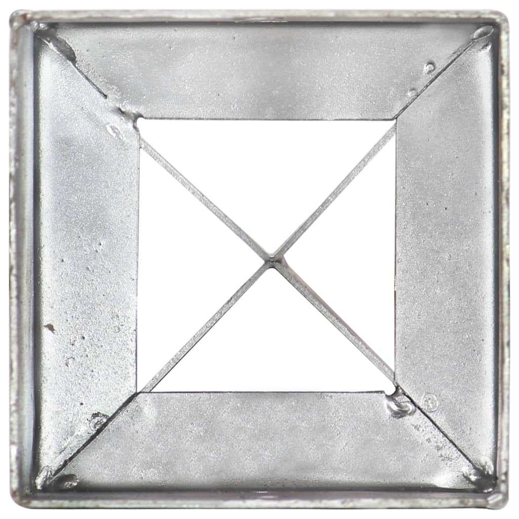 jordpløkker 12 stk. 10 x 10 x 76 cm galvaniseret stål sølvfarvet