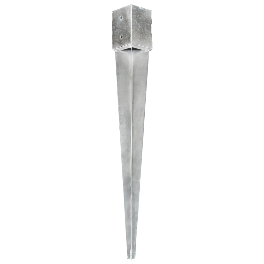 jordpløkker 12 stk. 10 x 10 x 91 cm galvaniseret stål sølvfarvet