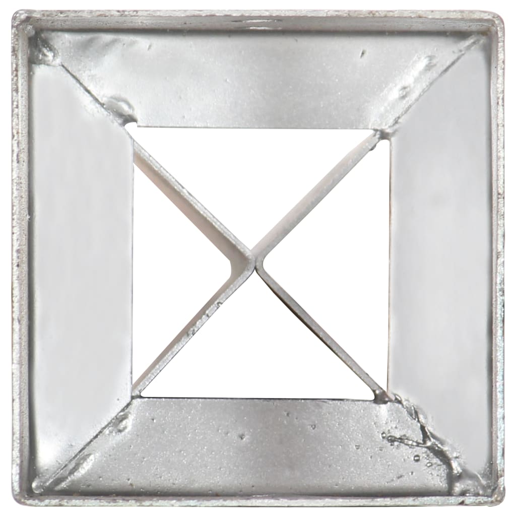 jordpløkker 2 stk. 12 x 12 x 89 cm galvaniseret stål sølvfarvet