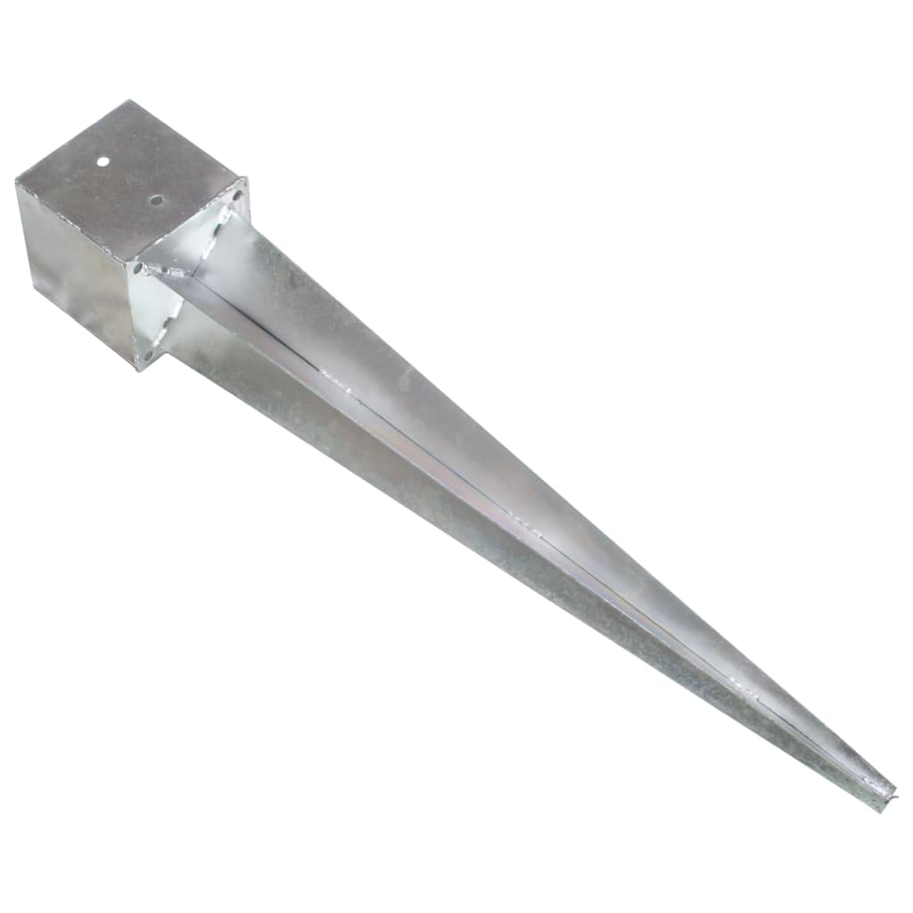 jordpløkker 6 stk. 14 x 14 x 91 cm galvaniseret stål sølvfarvet