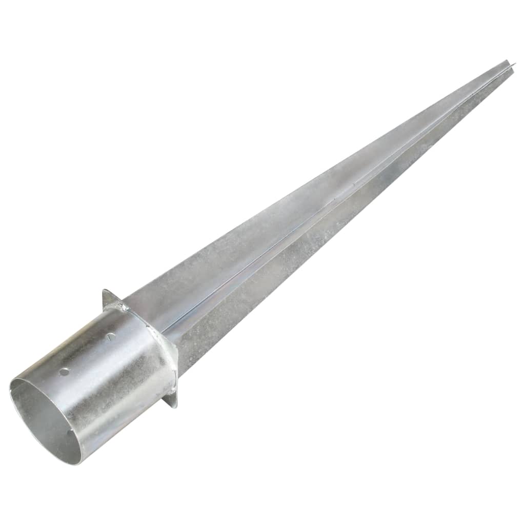 jordpløkker 6 stk. 12 x 91 cm galvaniseret stål sølvfarvet