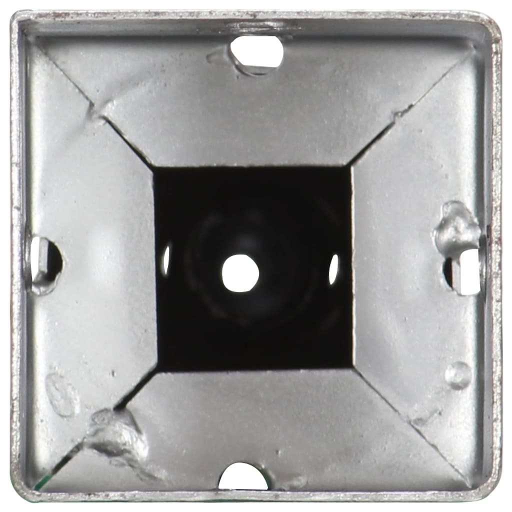 jordpløkker 2 stk. 10 x 10 x 57 cm galvaniseret stål sølvfarvet
