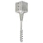 jordpløkker 6 stk. 12 x 12 x 56 cm galvaniseret stål sølvfarvet