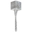 jordpløkker 6 stk.14x14x58 cm galvaniseret stål sølvfarvet