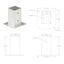 stolpefod 4 stk. 71 mm galvaniseret metal