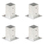 stolpefod 4 stk. 81 mm galvaniseret metal