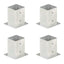 stolpefod 4 stk. 101 mm galvaniseret metal