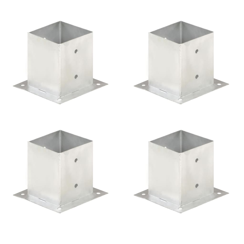stolpefod 4 stk. 121 mm galvaniseret metal