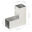 stolpebeslag L-form 71x71 mm galvaniseret metal