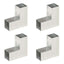 stolpebeslag L-form 4 stk. 71x71 mm galvaniseret metal
