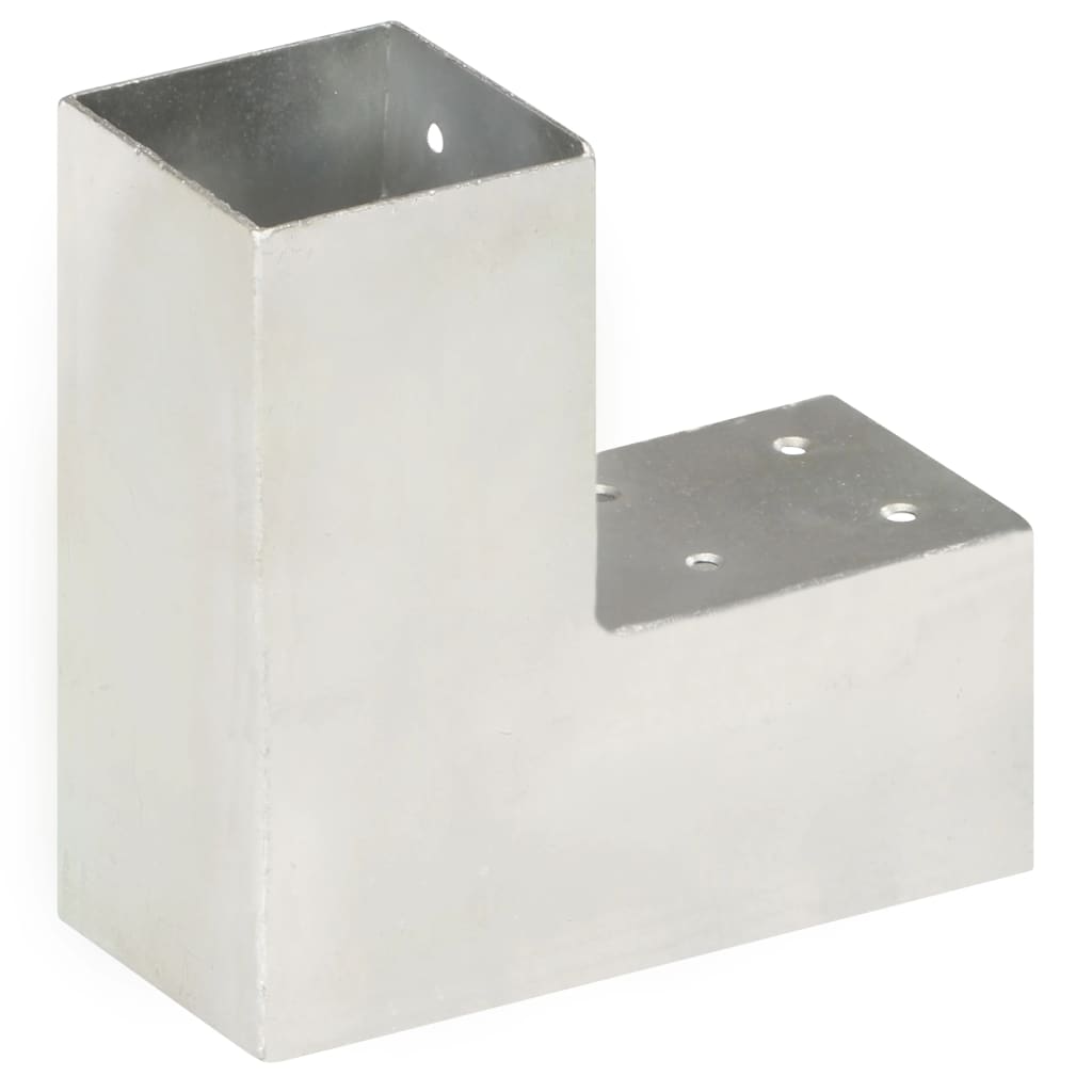 stolpebeslag L-form 4 stk. 71x71 mm galvaniseret metal