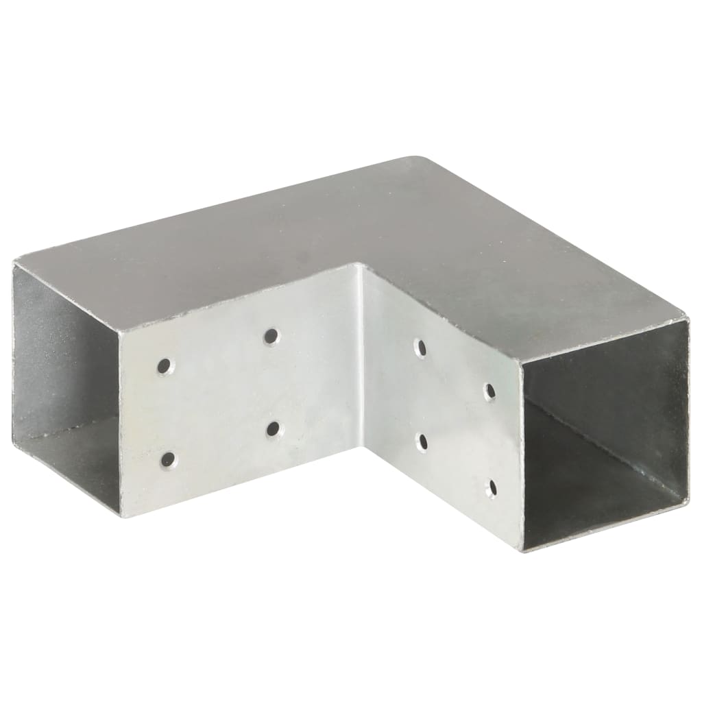 stolpebeslag L-form 4 stk. 71x71 mm galvaniseret metal