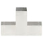 stolpebeslag T-form 4 stk. 71x71 mm galvaniseret metal