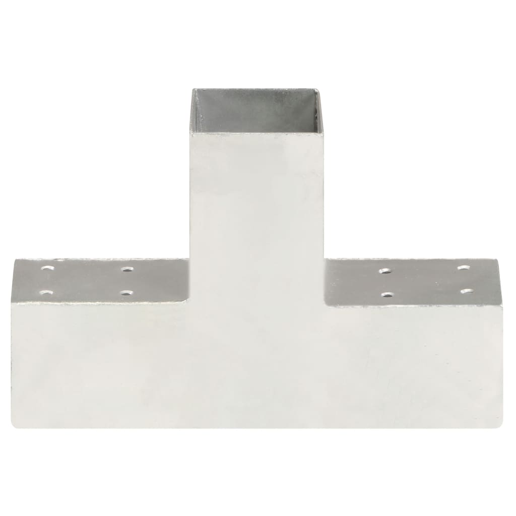 stolpebeslag T-form 4 stk. 71x71 mm galvaniseret metal