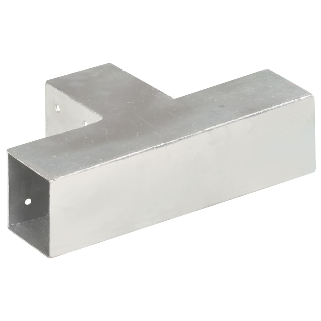 stolpebeslag T-form 4 stk. 71x71 mm galvaniseret metal