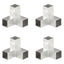 stolpebeslag Y-form 4 stk. 71x71 mm galvaniseret metal