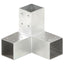 stolpebeslag Y-form 4 stk. 71x71 mm galvaniseret metal