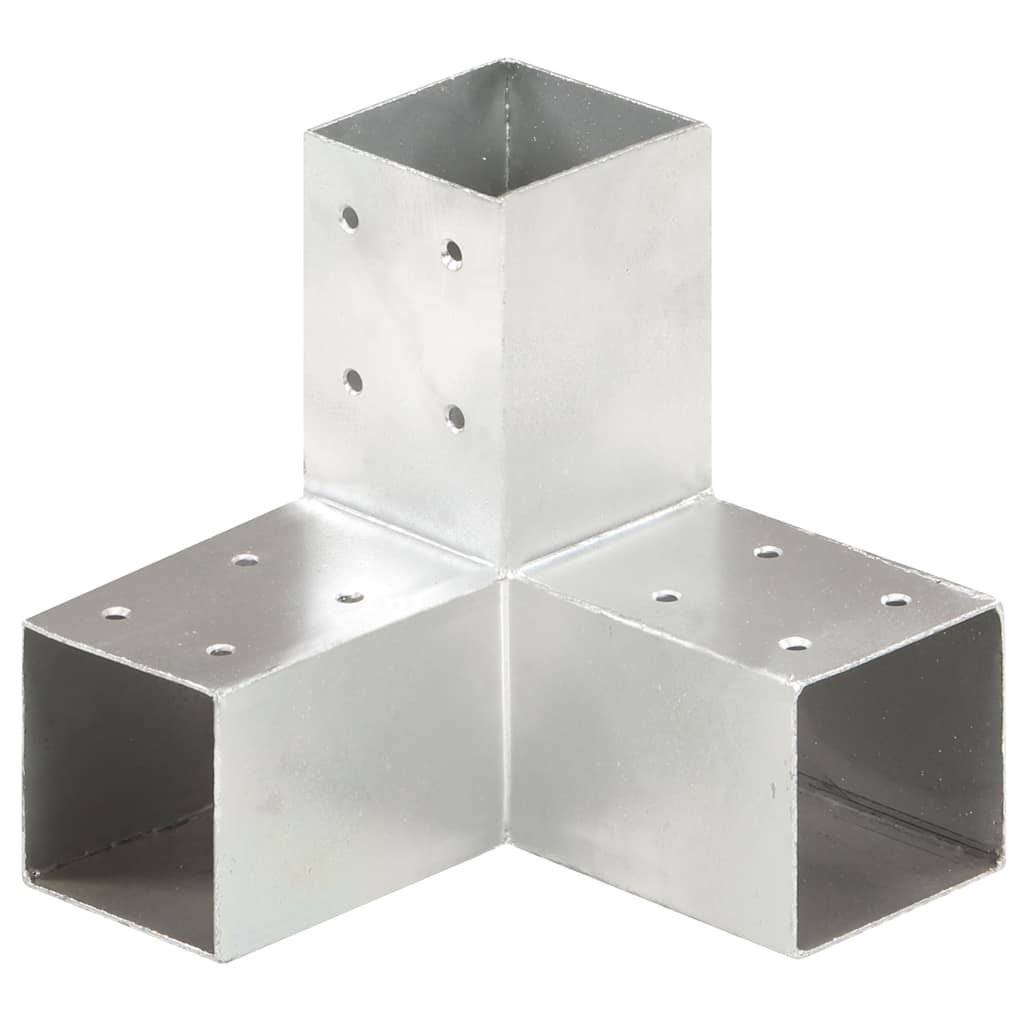 stolpebeslag Y-form 4 stk. 71x71 mm galvaniseret metal