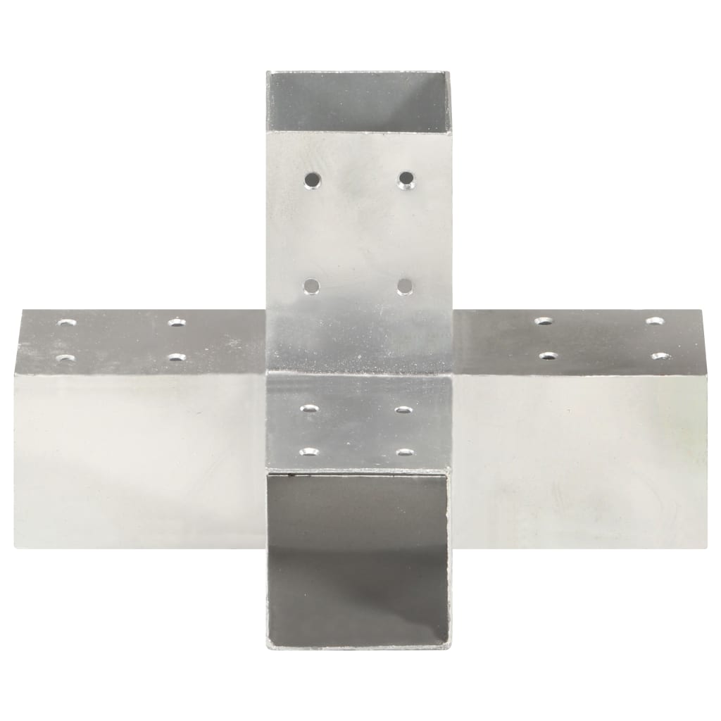 stolpebeslag X-form 71x71 mm galvaniseret metal