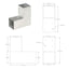stolpebeslag L-form 81x81 mm galvaniseret metal