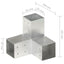 stolpebeslag Y-form 81x81 mm galvaniseret metal