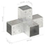 stolpebeslag X-form 81x81 mm galvaniseret metal