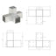 stolpebeslag X-form 81x81 mm galvaniseret metal