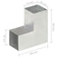 stolpebeslag L-form 91x91 mm galvaniseret metal