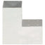 stolpebeslag L-form 4 stk. 91x91 mm galvaniseret metal