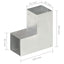 stolpebeslag L-form 4 stk. 91x91 mm galvaniseret metal