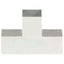 stolpebeslag T-form 4 stk. 91x91 mm galvaniseret metal