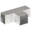 stolpebeslag T-form 4 stk. 91x91 mm galvaniseret metal