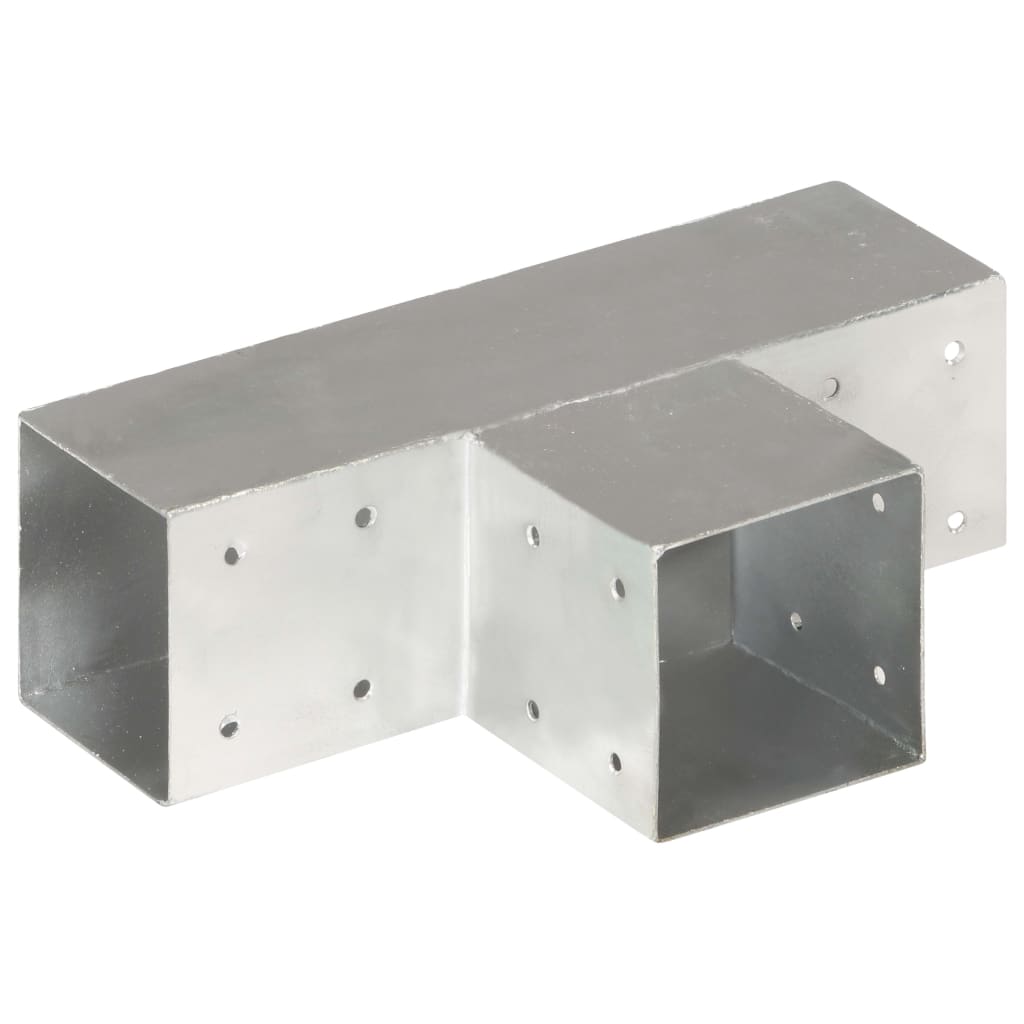 stolpebeslag T-form 4 stk. 91x91 mm galvaniseret metal