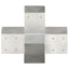 stolpebeslag X-form 91x91 mm galvaniseret metal