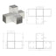 stolpebeslag X-form 91x91 mm galvaniseret metal