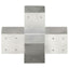 stolpebeslag X-form 4 stk. 91x91 mm galvaniseret metal