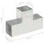 stolpebeslag T-form 101x101 mm galvaniseret metal