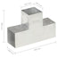 stolpebeslag T-form 4 stk. 101x101 mm galvaniseret metal