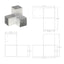 stolpebeslag Y-form 101x101 mm galvaniseret metal