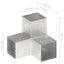 stolpebeslag Y-form 4 stk. 101x101 mm galvaniseret metal