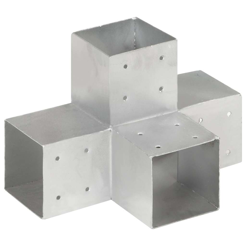 stolpebeslag X-form 4 stk. 101x101 mm galvaniseret metal