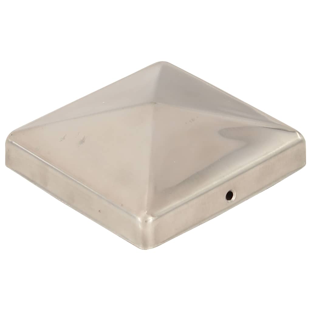 pyramideformede stolpehætter 6 stk. 101x101 mm rustfrit stål